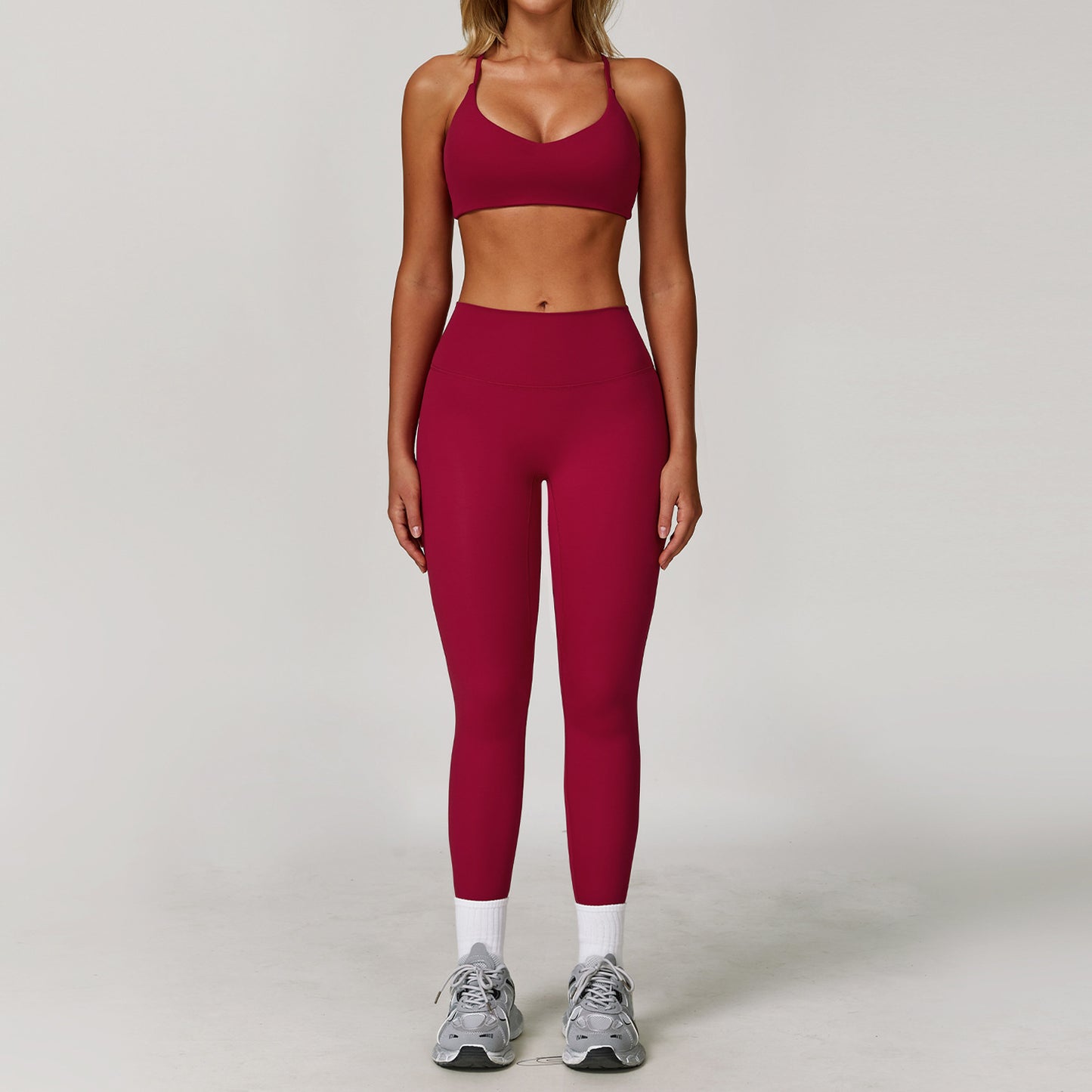 Traje de yoga ajustado de secado rápido para fitness