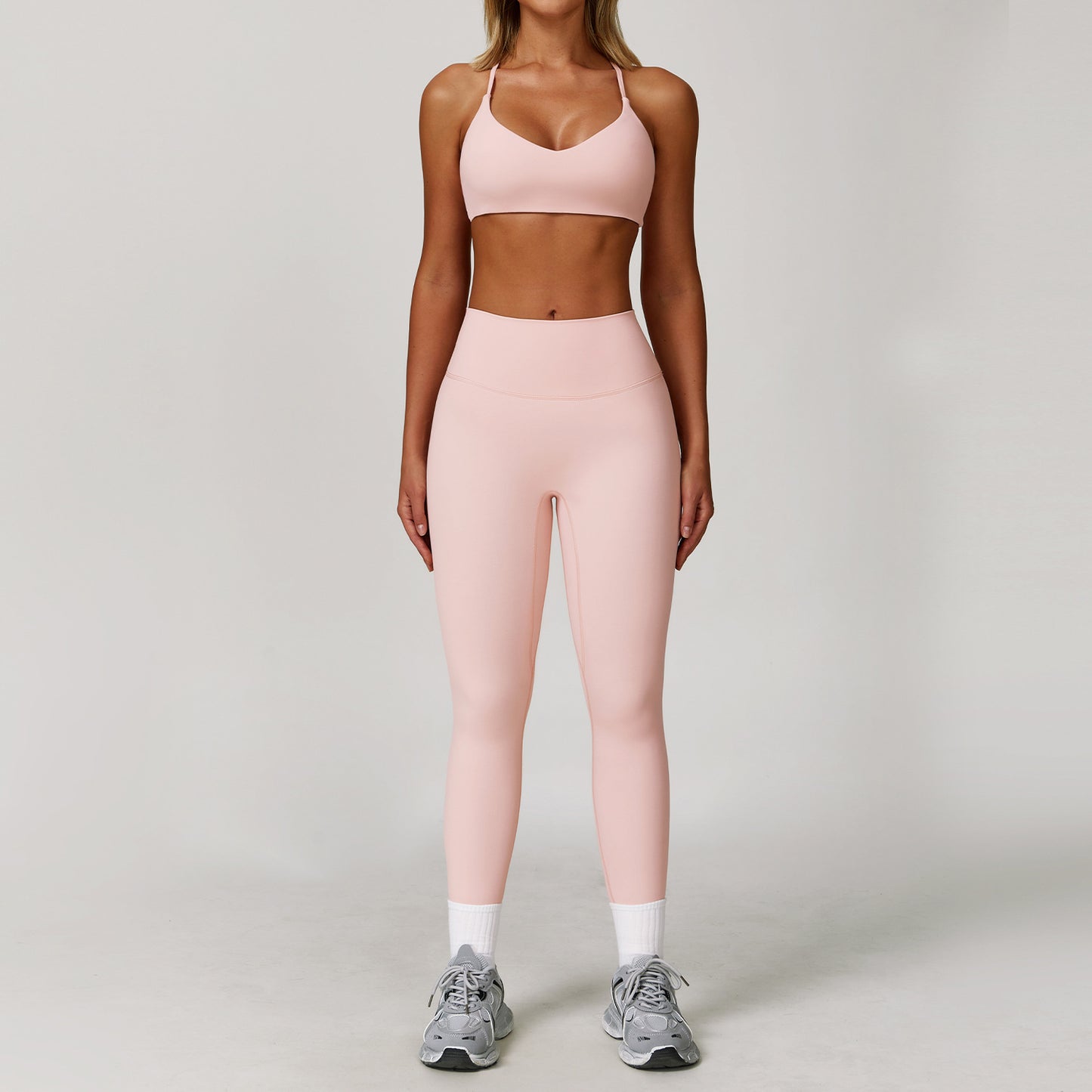 Traje de yoga ajustado de secado rápido para fitness