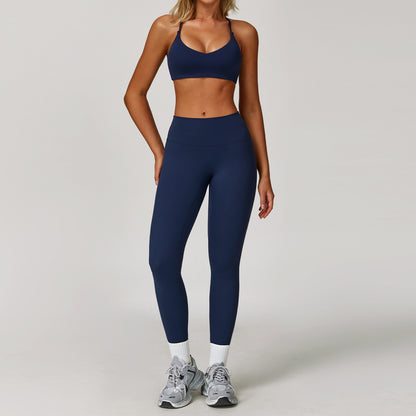 Traje de yoga ajustado de secado rápido para fitness